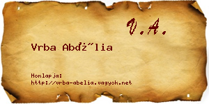 Vrba Abélia névjegykártya